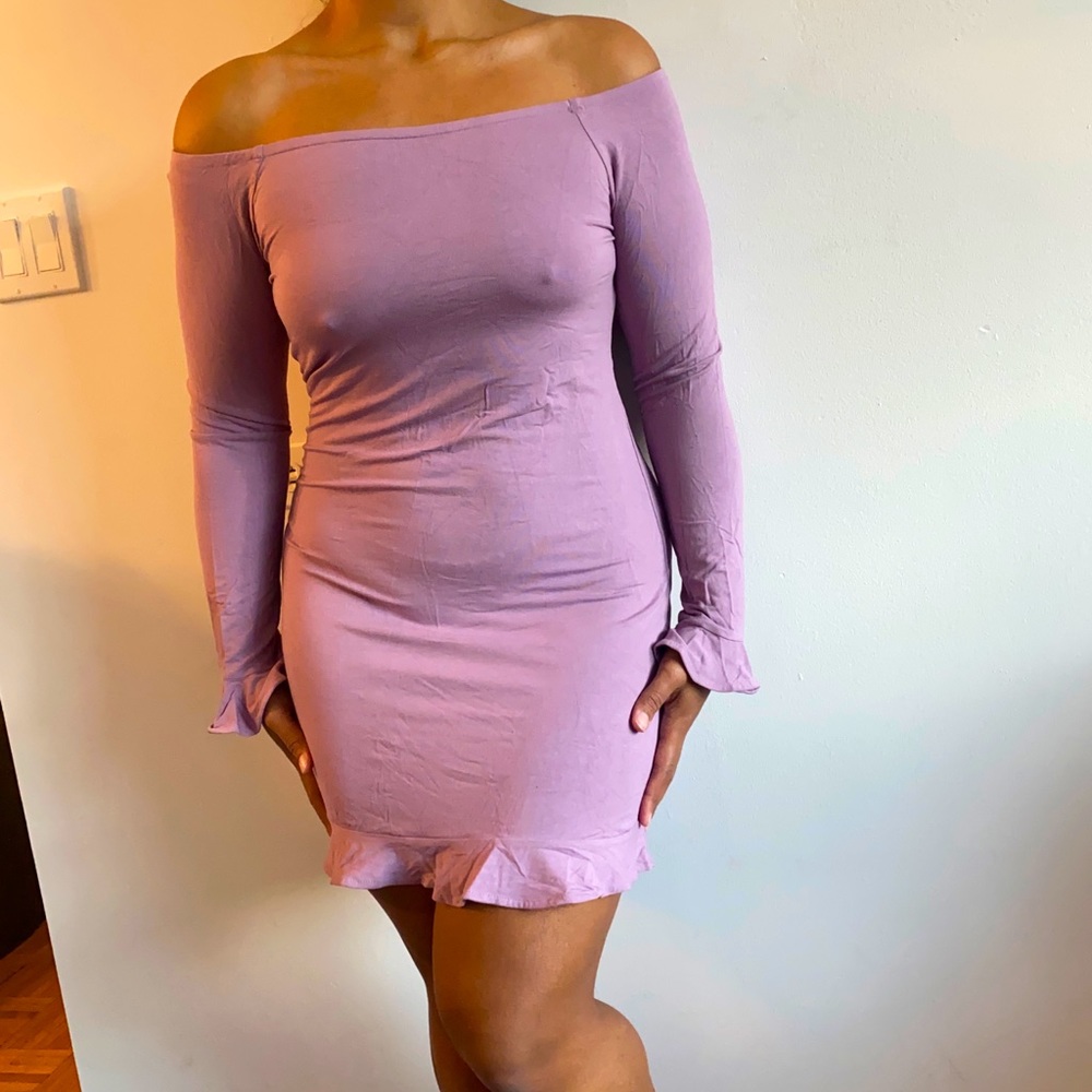 Lilac Dress with ruffles